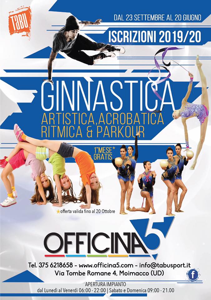 Nuovo anno corsi di ginnastica nella palestra OFFICINA5 di Ipplis di Premariacco