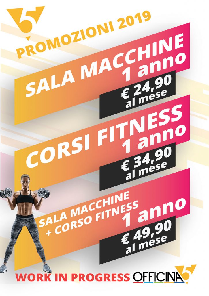 Promozioni 2019 palestra OFFICINA5 a Ipplis di Premariacco Udine