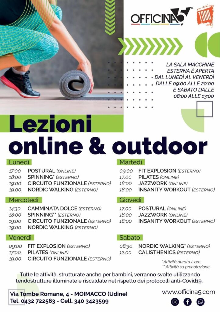 Lezioni online e outdoor OFFICINA5