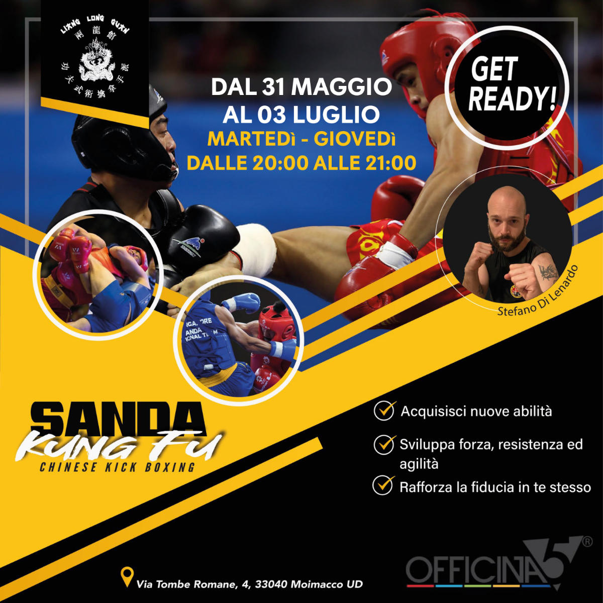 Corso SANDA Kung Fu a Moimacco nella palestra Officina5 vicino a Pradamano, Cividale e Remanzacco