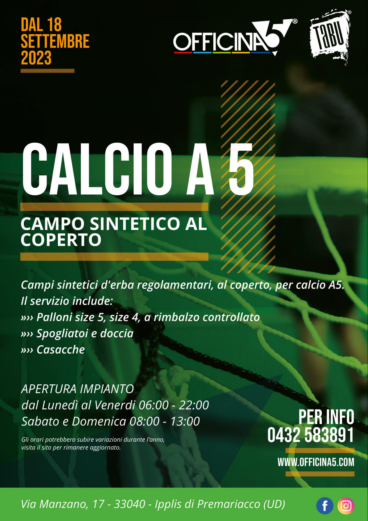 Calcio a 5campo sintetico Ipplis Premariacco