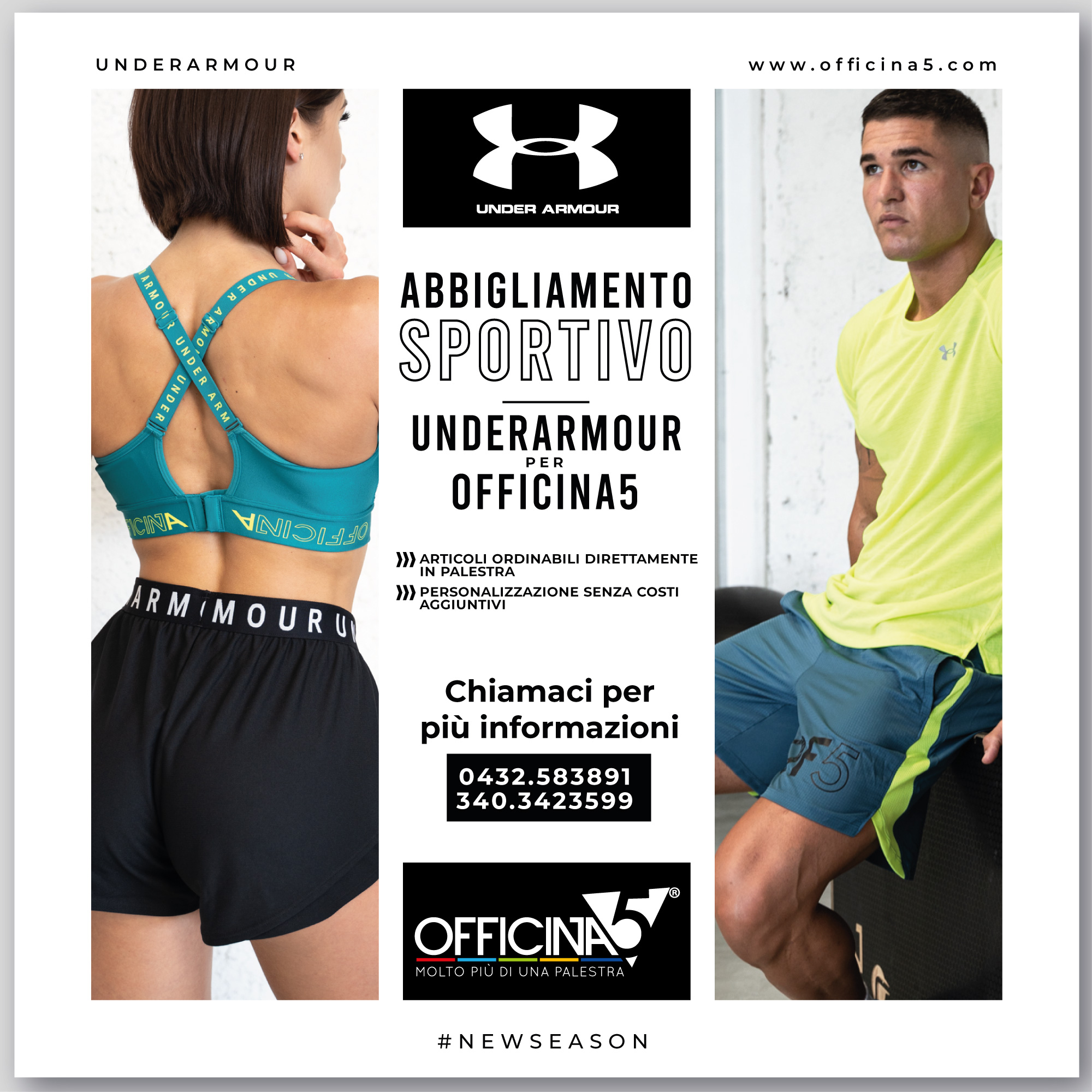 Abbigliamento Under Armour personalizzato per Officina5