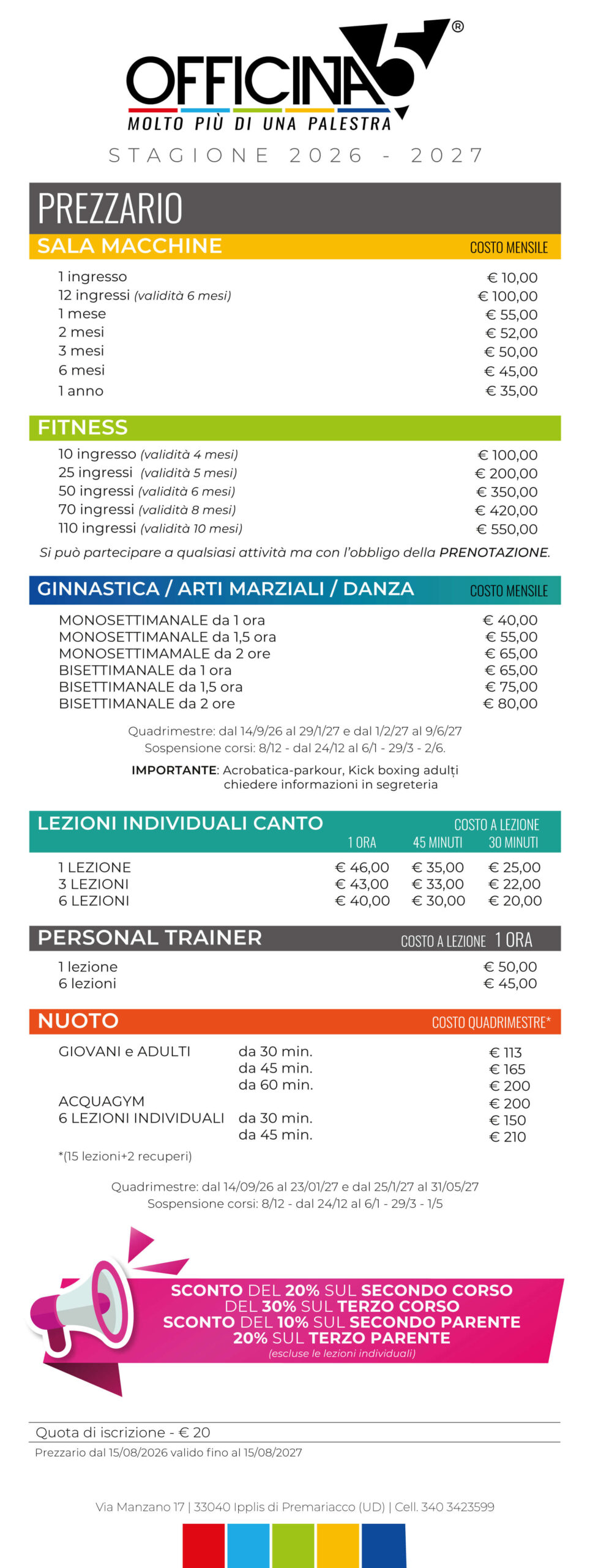 Prezziario Officina5 2026 - 2027