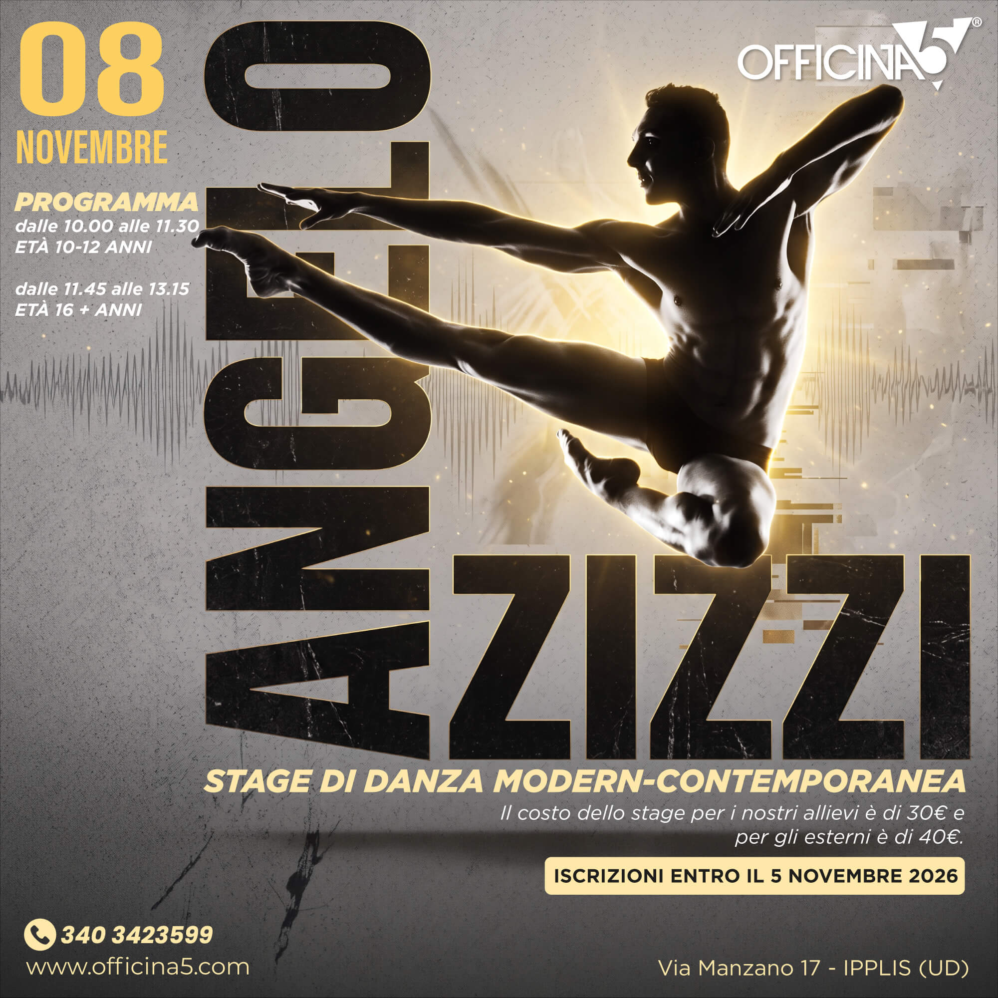 Stage di danza moderna con Angelo Zizzi da Officina5